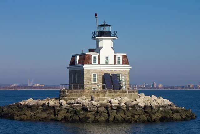   Pennfield Reef Lighthouse off Bridgeport, CT  