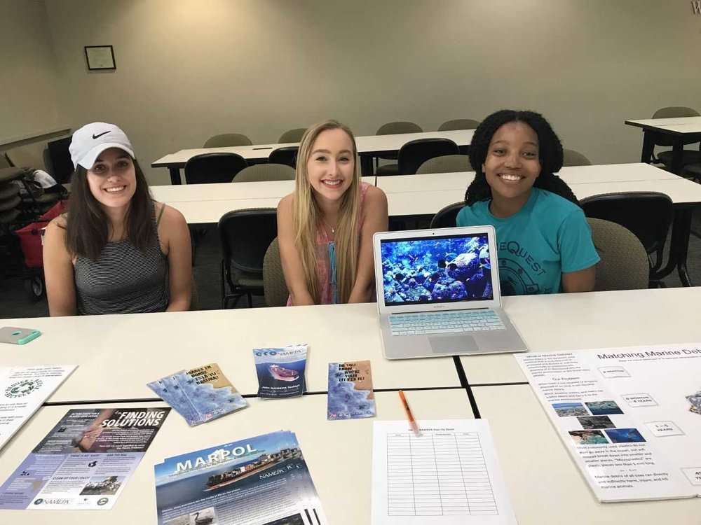  Club Vice President, Anna Miller, (middle) President, Madison Cox, and (right) Social Media Manager, Ashantee Pickett 